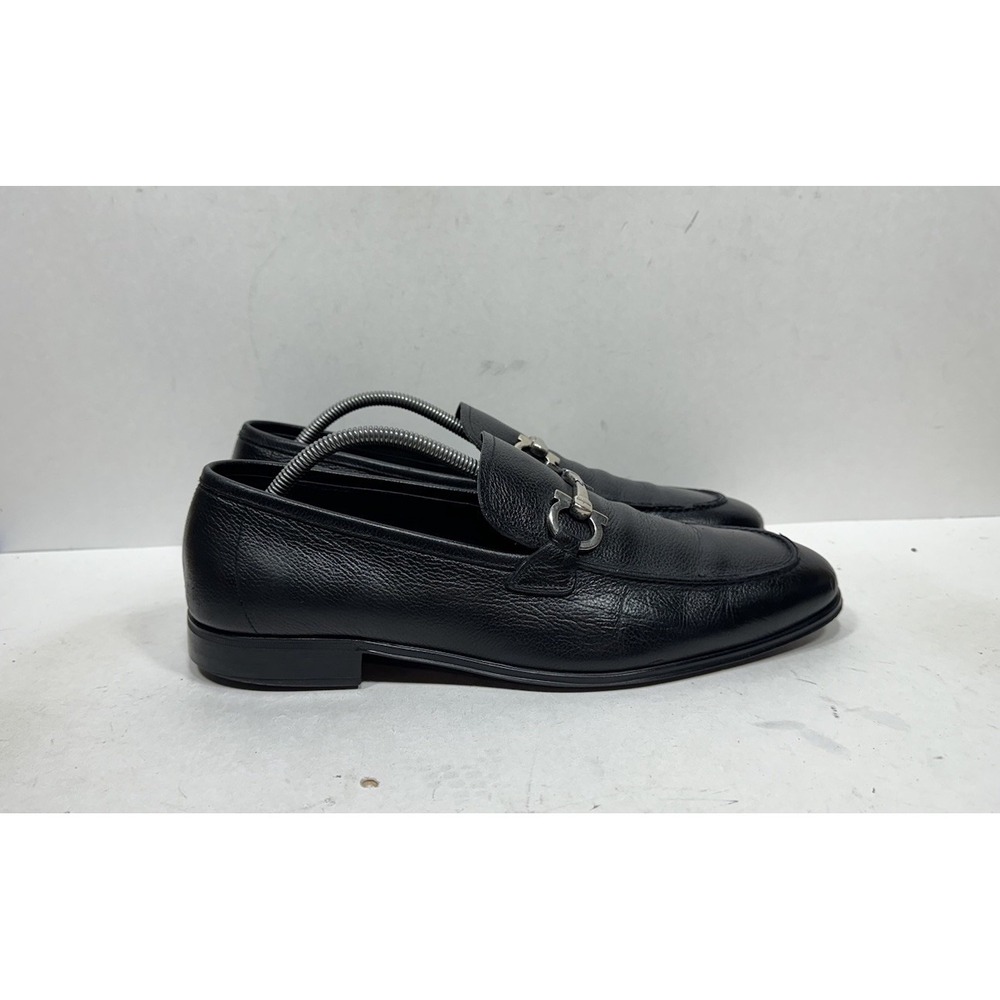Salvatore Ferragamo Flori 2‎ Black Leather Loafer Shoe Men's Size 9.5 2E